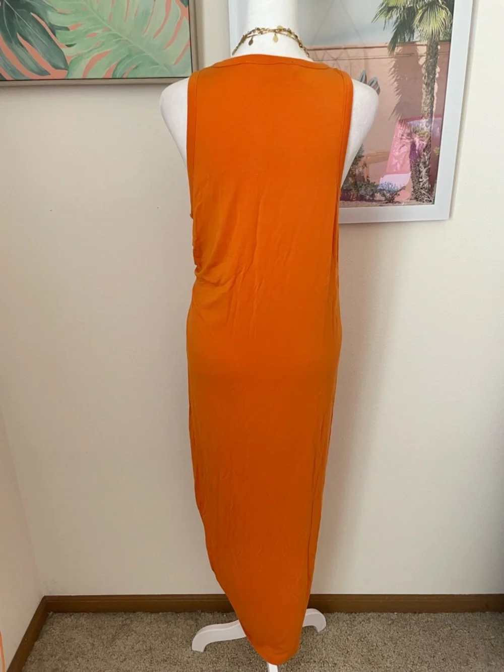 Veronica Beard Haylee Midi Dress in Orange Size Large